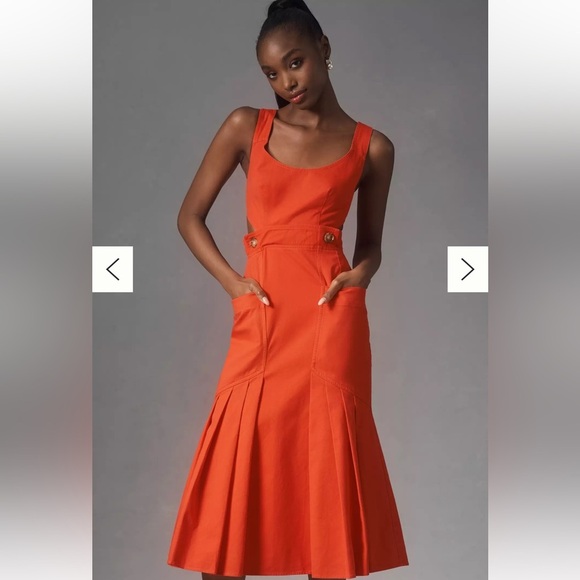 Hunter Bell Giselle Sleeveless Square Neck Midi Dress - Picture 1 of 6